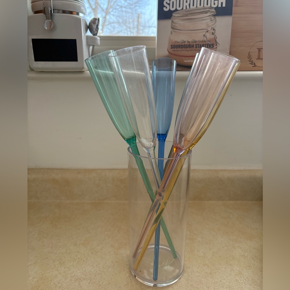 Colorful Champagne Flutes Set